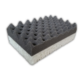 Gąbka dwustronna - szary, folia termo, 1 szt.